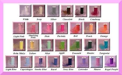 Tulle Color Chart