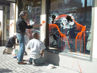 vandalism vandals berkeley corps target marine prevent tips moderate severe targeted frequently resulting damage businesses range homes iraq eve anniversary
