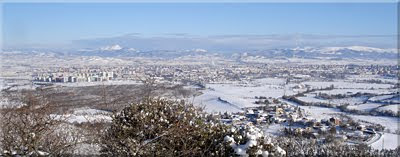 Vista norte durante el ascenso