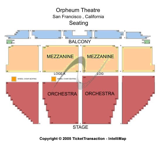 Orpheum Seating Chart Hamilton