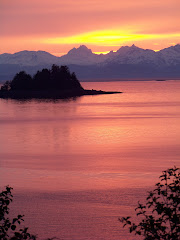 Sunset and an island