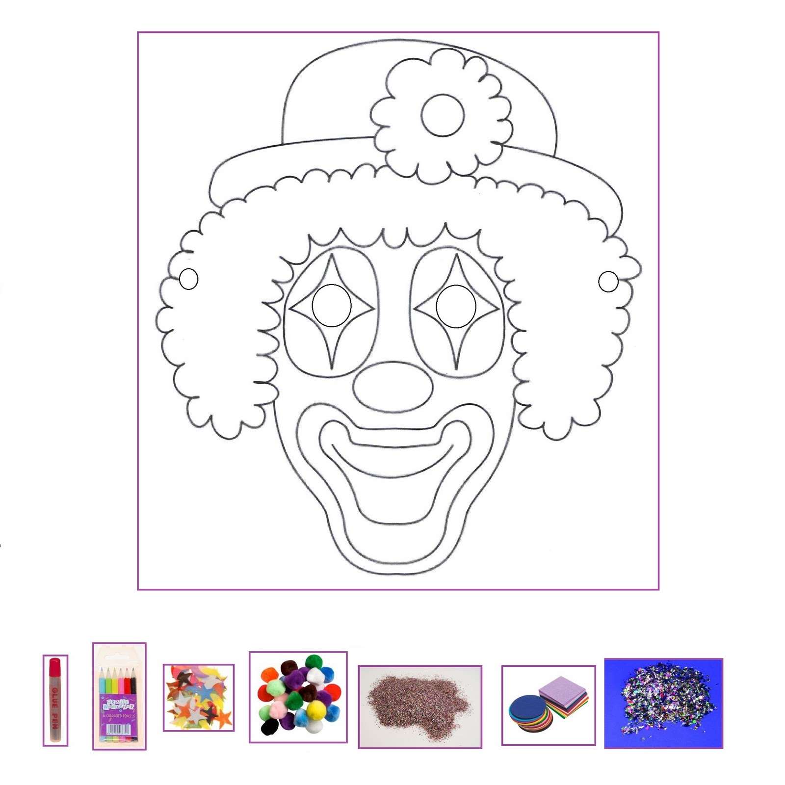 clown mask template free snake mask template coloring pages clown mask template free snake mask template coloring pages