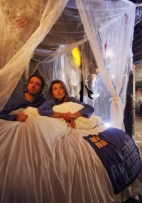 Promo pic: Couple in bed in London Dungeon Laterooms promotional pic: Couple in bed in London Dungeon