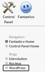 WordPress option in Fantastico De Luxe WordPress option in Fantastico De Luxe