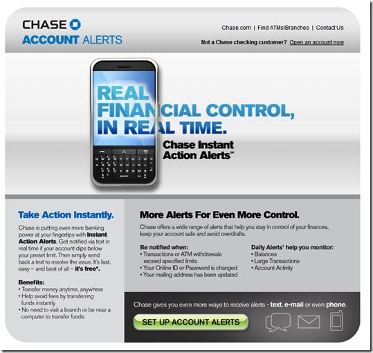 Bank Marketing Strategy Chase Introduces Instant Action Text Alerts to
