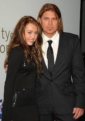 Hannah Montana star Miley Cyrus and her father Billy Ray are as close as can be.