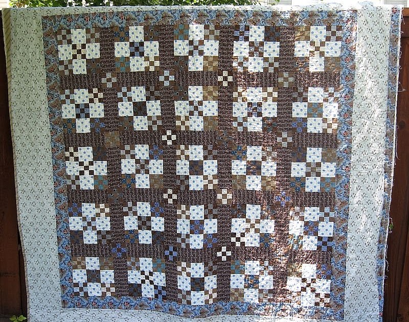 French Knots Blue and Brown All Over