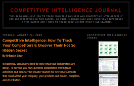 My Competitive Intelligence Blog