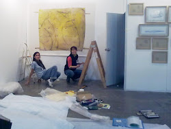 Mercedes Schamber y Mª Elena Machuca durante el montaje