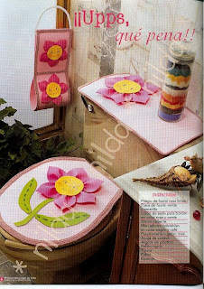 Manosdeseda: Juego de Baño con flor Manosdeseda: Juego de Baño con flor