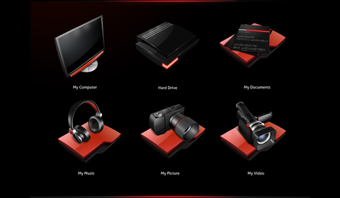 Professional Red para Iconpackager