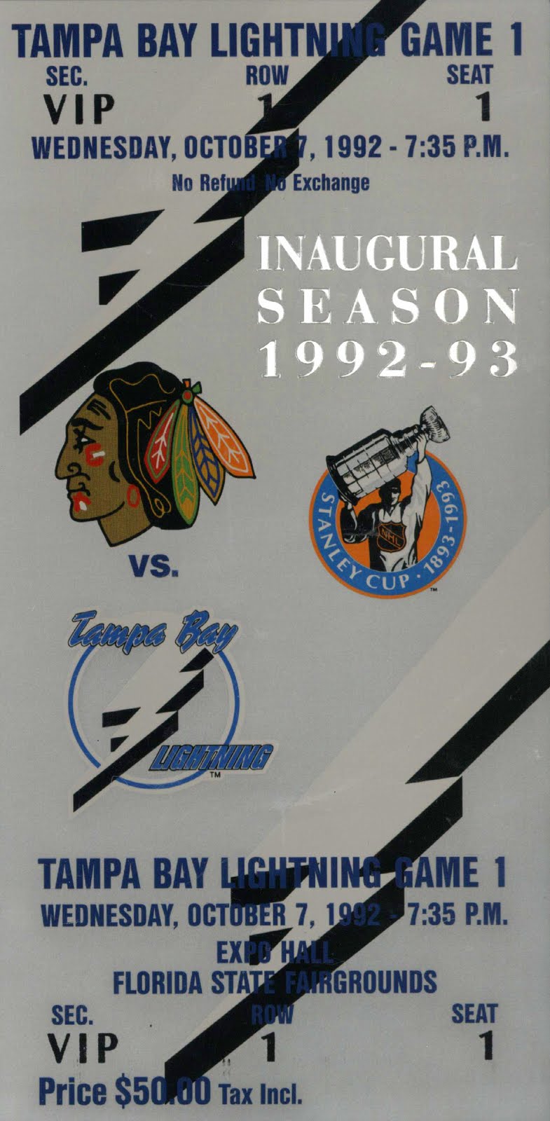 1992-93 Doug Crossman Tampa Bay Lightning Game Worn Jersey - Inaugural  Season