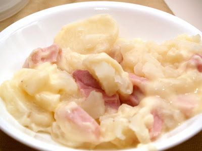 Potatoes and Ham Au Gratin