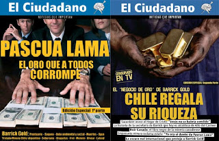 Medios de Comunicación masivos de Chile, ocultan el robo de la Montaña de Oro más grande del Mundo Robo+de+oro