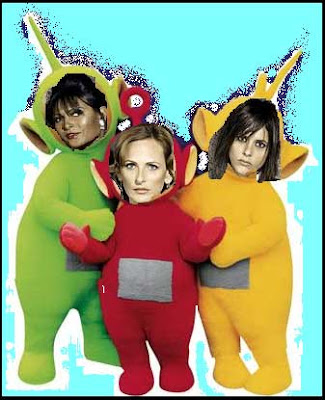 PG, Marlee Matlin, KM, as PBS Teletubbies!