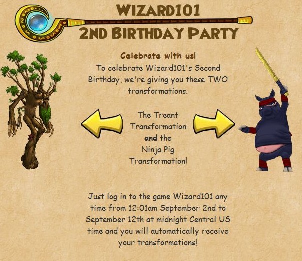 The Wandering Conjurer Happy Birthday Wizard101