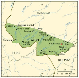Mapa del estado de Acre