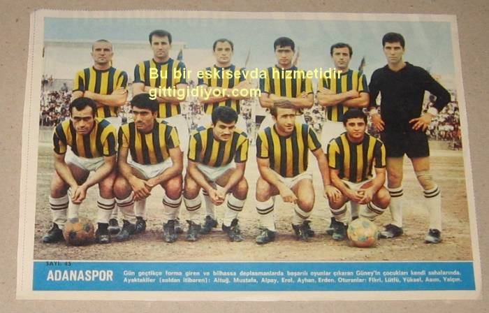 Adanaspor Turuncu Beyaz Nostalji Adanaspor 1967.19.08 poster
