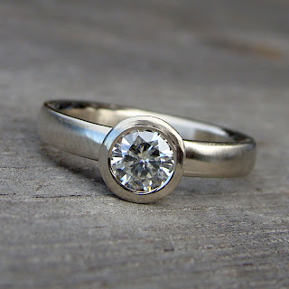 moissanite solitaire ring