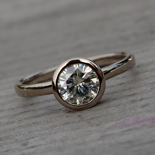 moissanite engagement ring