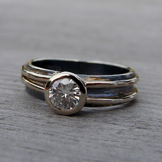 recycled moissanite ring