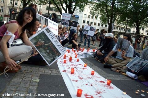 عکس اعتصاب غذا و تحصن سه روزه در شهر کلن از25.06.09