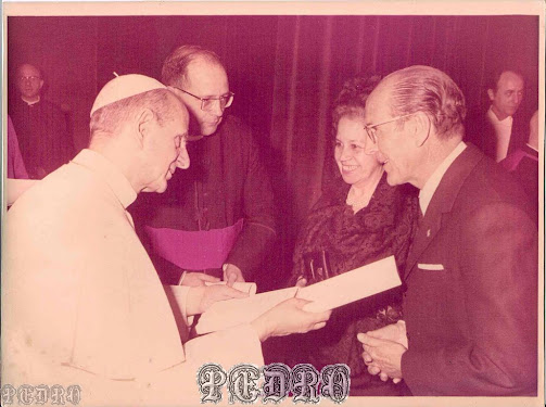 Pedro Echevarría y Laura Martinez (su esposa) recibidos por el Papa Pablo VI en 1967