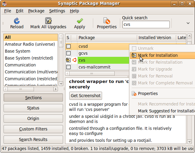 setup cvs server on ubuntu