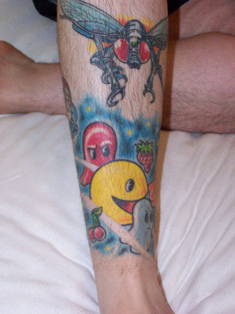 pac man retro pacman tattoos tattoo dedicate skin designs geeky awesome post pix cool quality high older