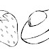 Morango e abacate desenhos de frutas colorir