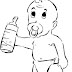 Desenho de um Bebê para colorir e imprimir. Desenho de bebê