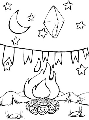 Desenho de festa Junina para colorir. Desenho para trabalhos escolares Desenho de festa Junina para colorir. Desenho para trabalhos escolares
