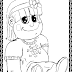 Desenho de boneca para colorir. Desenho para meninas