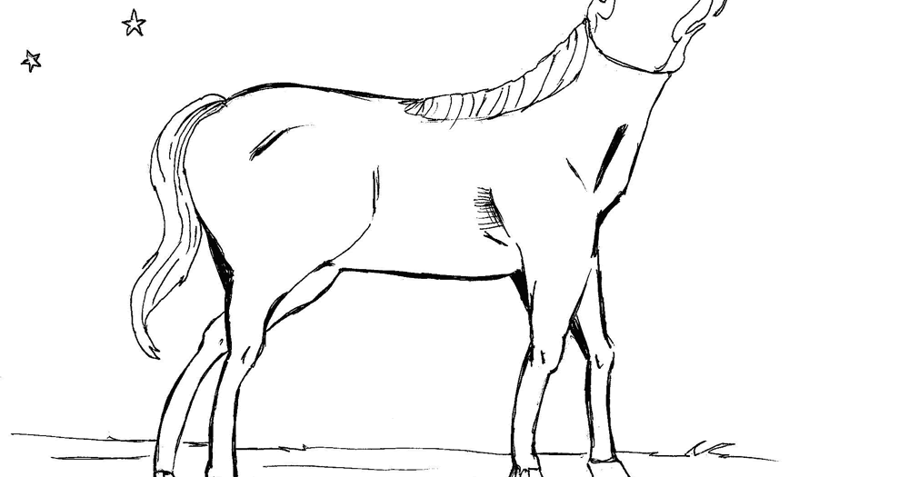 Desenho de folcore brasileiro, mula sem cabeça. Desenhos infantis e