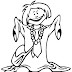 Desenho de menina para colorir. Imagens para colorir