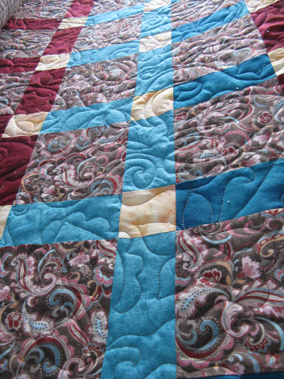 Nine split patch patchwork pennylane vines elaine beautifully quilted quilting