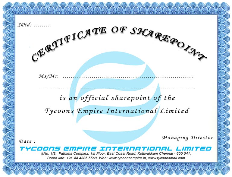 certificate model
