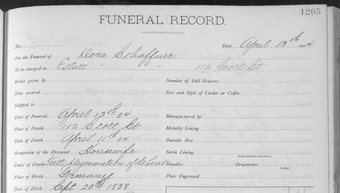 GeneaMusings San Francisco Funeral Home Records