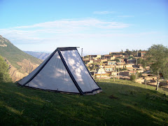 my tent overlooking the monastery compound