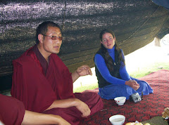 with Choezin in nomad tent