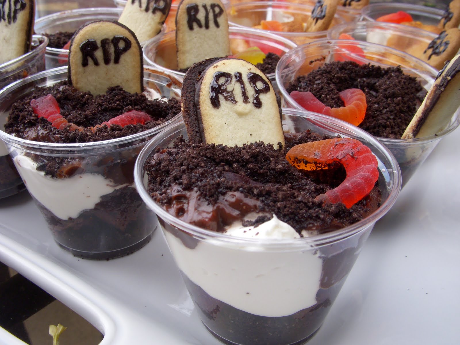 Worth Cooking Twice Halloween Graveyard Cups