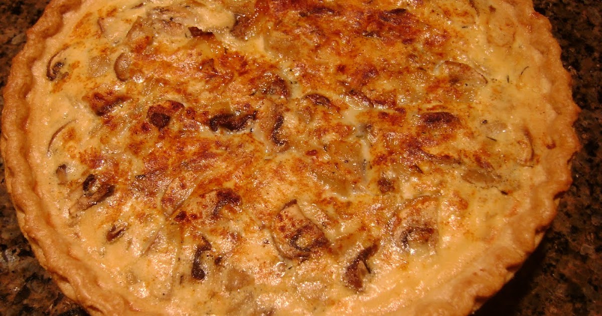 A Happy Taste! Swiss Cheese and Mushroom Quiche
