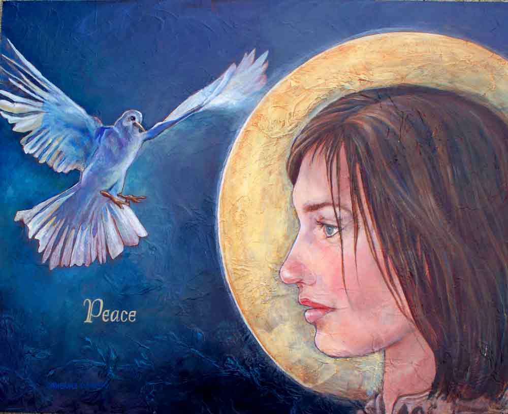 Cathy Darling's Pure Art Studio Saint of Peace