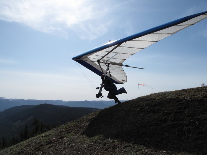 Hang Gliding Around Lumby BC Canada Test Flight on Jo Mckenna's new