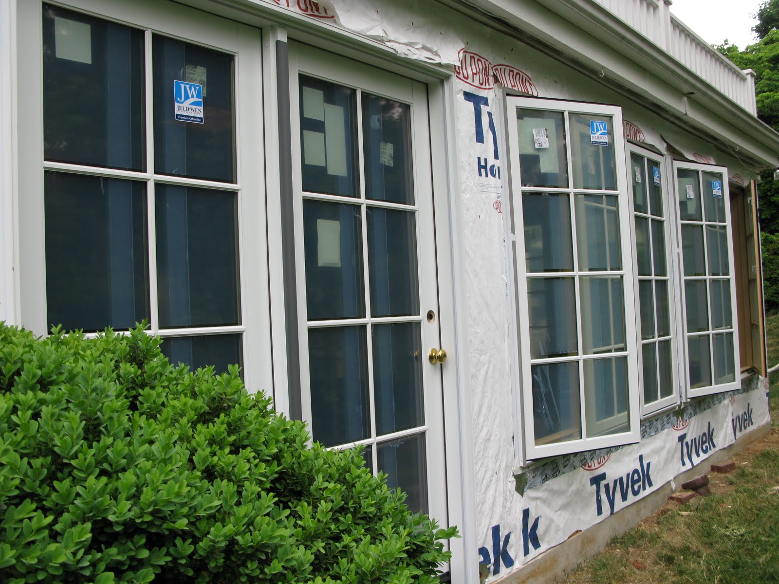 Jane's Home: During: Sunroom Windows and Doors Installed