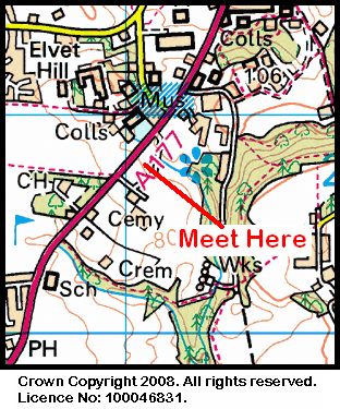 Map of the Howlands Farm P&R area