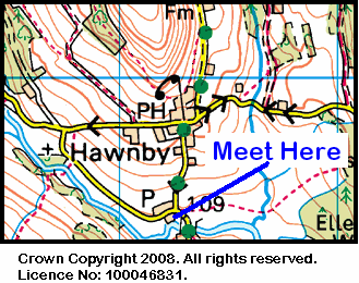 Map of the Hawnby area