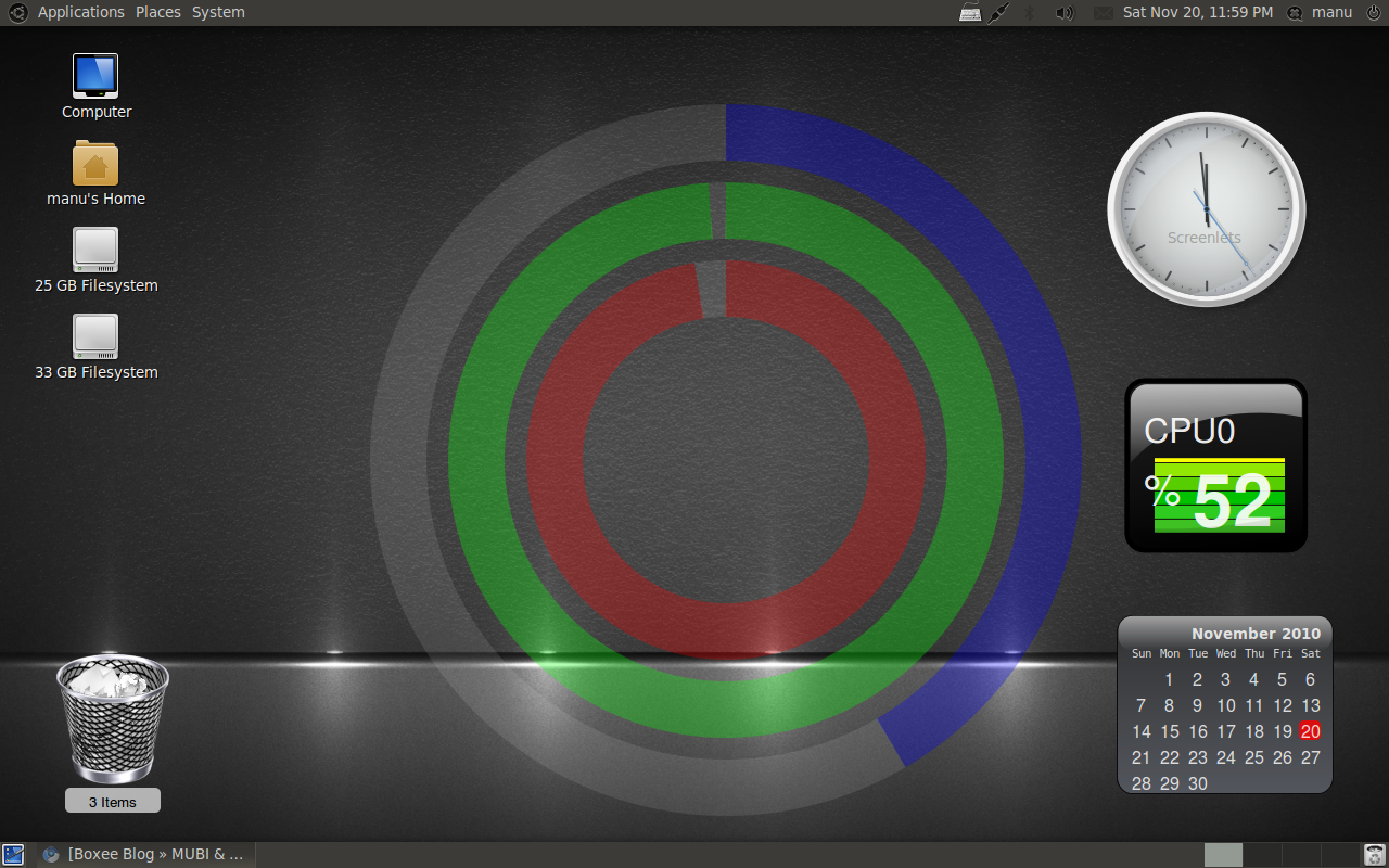 mashababko Ubuntu Wallpaper Clock