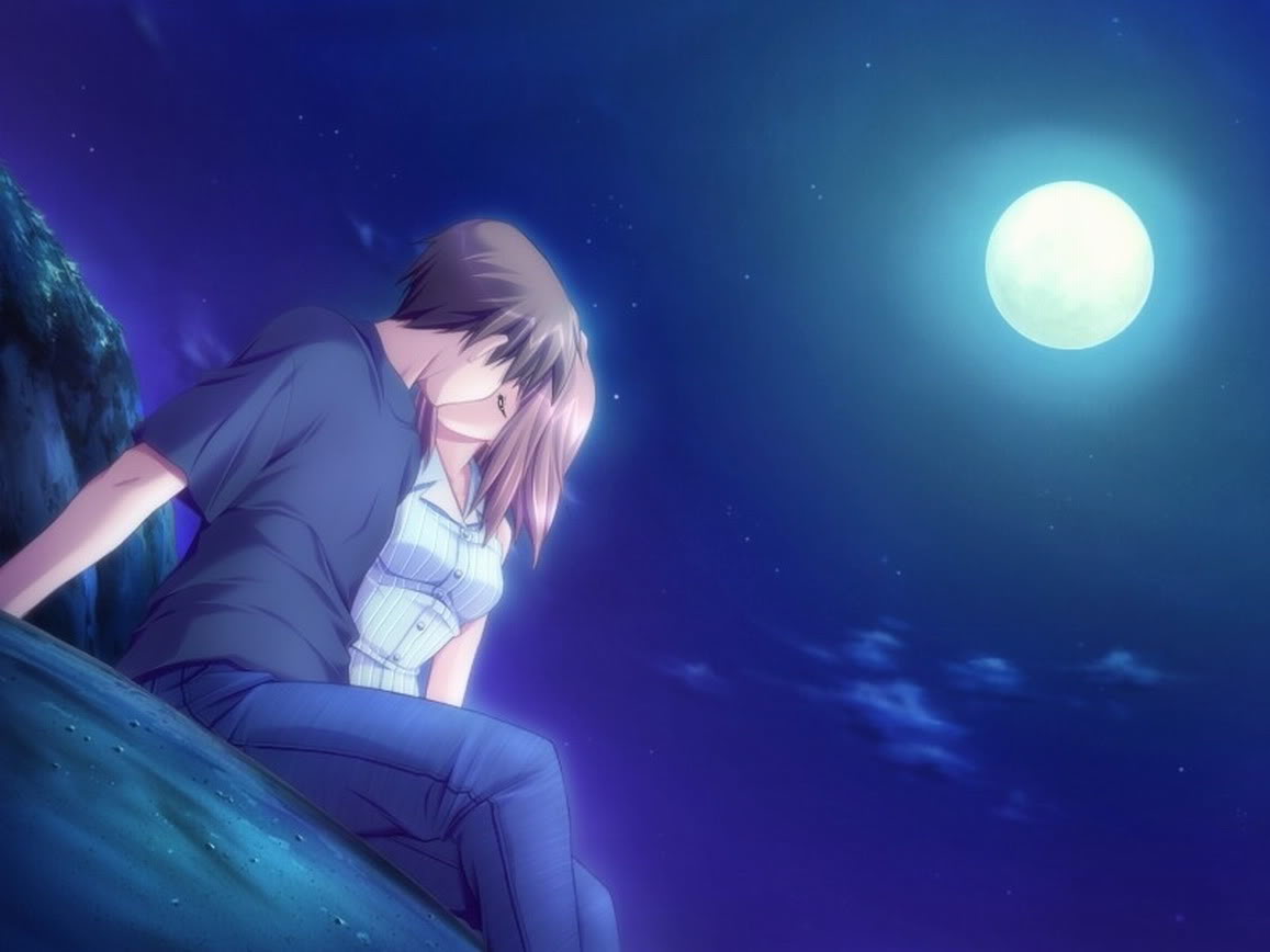 Anime Couples in Love Under the Moon Picture