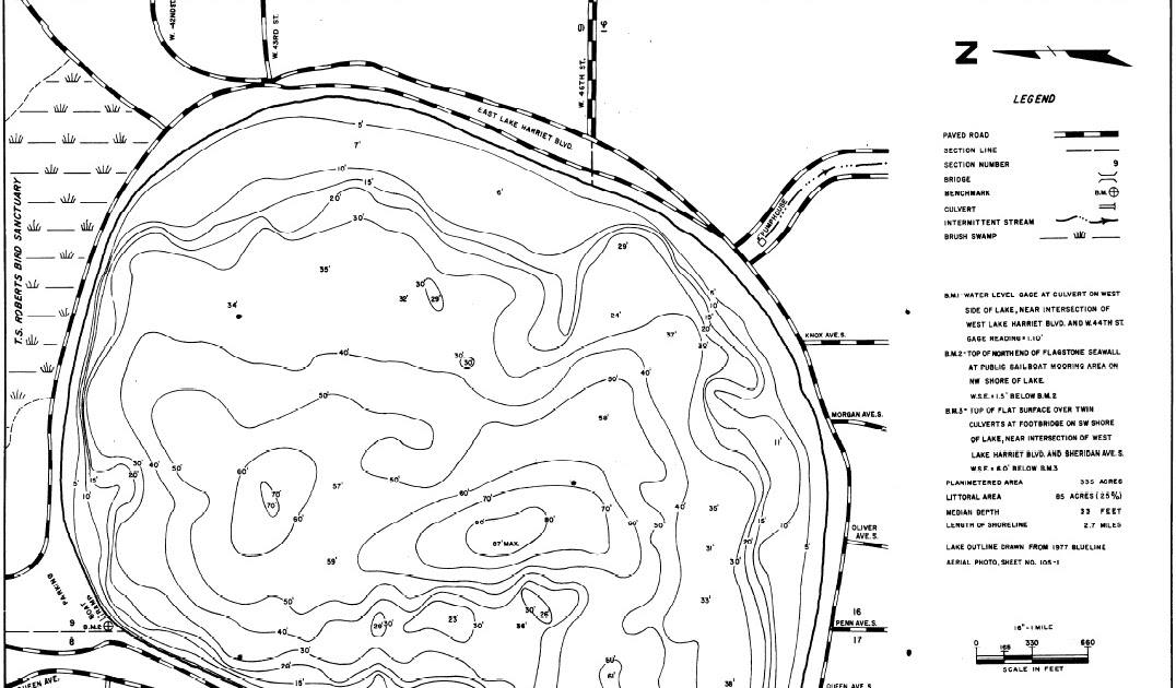 DNR map of Lake Harriet
